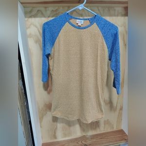 XS LuLaRoe Baseball Sleeve Tee